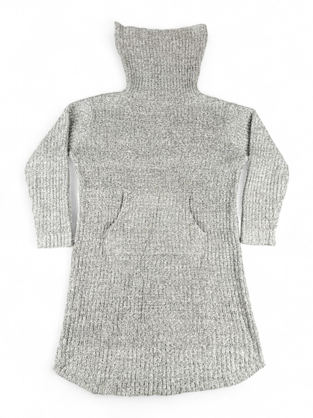 Softies Gray Ribbed Turtleneck Sweater Dress S